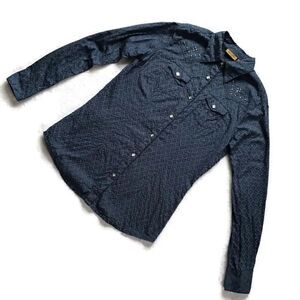 Wrangler Embellished Diamond Pearl Snap Shirt